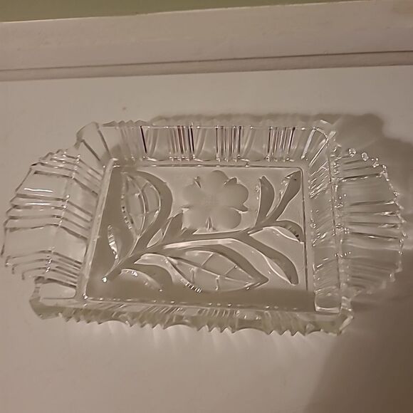 Vintage Cyrstal Relish Tray and Server - Picture 2 of 8